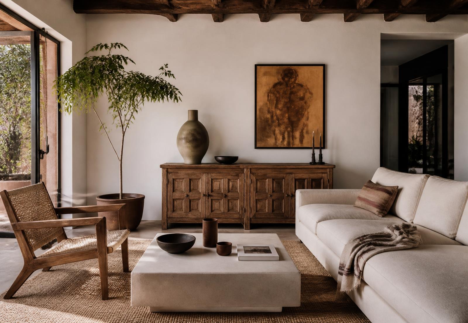 Interior contemporáneo con pieza ACHE
